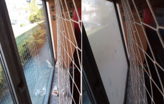 okno przed i po myciu